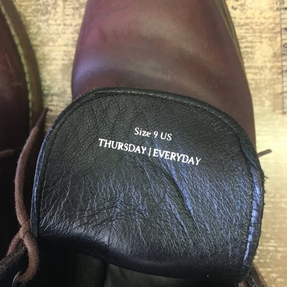 Thursday Boot Co Captain Brown Ankle Boots Mens 9 - Picture 4 of 12